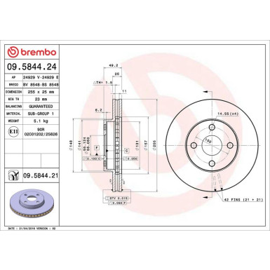 Brembo | Bremsscheibe | 09.5844.21