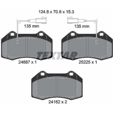 2468701 Bremsbelagsatz, Scheibenbremse Q+