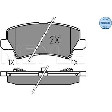 Meyle Bremsbelagsatz, Scheibenbremse MEYLE-ORIGINAL: True to OE 025 229 0115