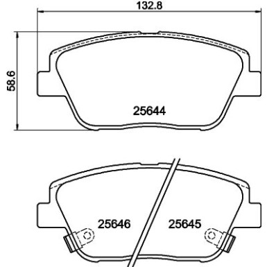 Hella | Bremsbelagsatz, Scheibenbremse | 8DB 355 020-551