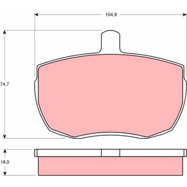 GDB341 Bremsbelagsatz, Scheibenbremse