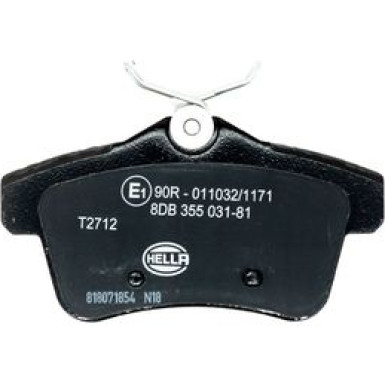 Hella | Bremsbelagsatz, Scheibenbremse | 8DB 355 031-811