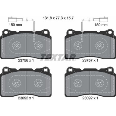 2375601 Bremsbelagsatz, Scheibenbremse
