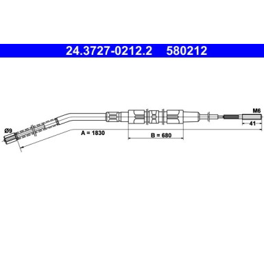 24.3727-0212.2 Seilzug, Feststellbremse