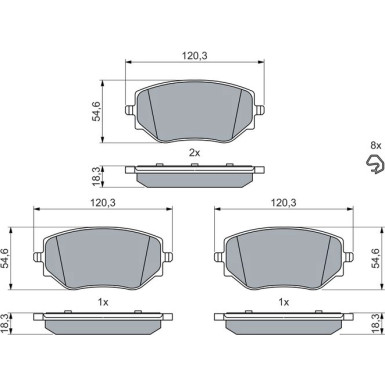 0 986 460 063 Bremsbelagsatz, Scheibenbremse