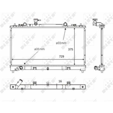 58381 Kühler, Motorkühlung 58381 Kühler, Motorkühlung