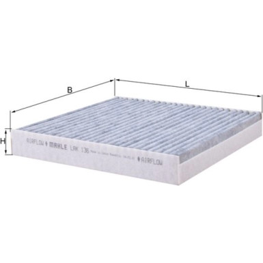 LAK 136 Filter, Innenraumluft LAK 136 Filter, Innenraumluft