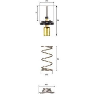 Mahle | Thermostat, Kühlmittel | TX 257 82D