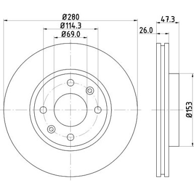 Hella | Bremsscheibe | 8DD 355 111-771