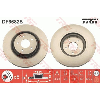 TRW | Bremsscheibe | DF6682S