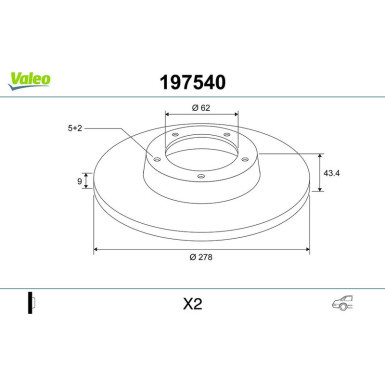 Valeo | Bremsscheibe | 197540
