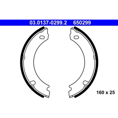 03.0137-0299.2 Bremsbackensatz, Feststellbremse