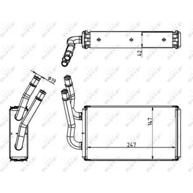 54228 Wärmetauscher, Innenraumheizung 54228 Wärmetauscher, Innenraumheizung