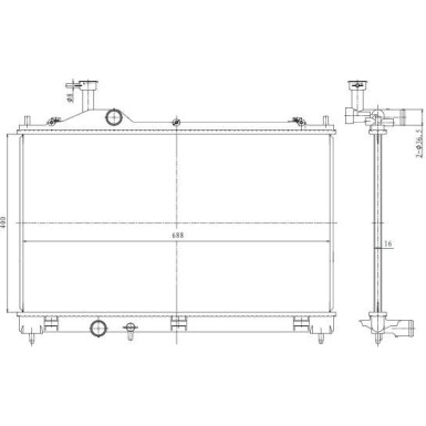 NRF | Kühler, Motorkühlung | 550025