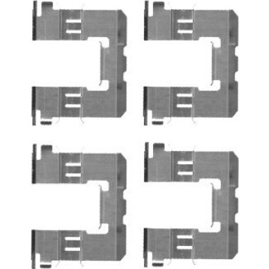 Hella | Zubehörsatz, Scheibenbremsbelag | 8DZ 355 204-591