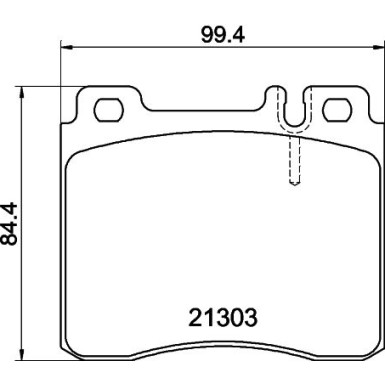 Hella | Bremsbelagsatz, Scheibenbremse | 8DB 355 007-551