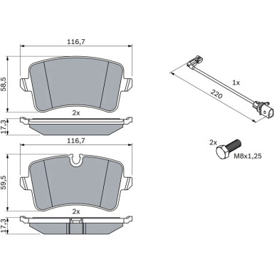 0 986 494 488 Bremsbelagsatz, Scheibenbremse