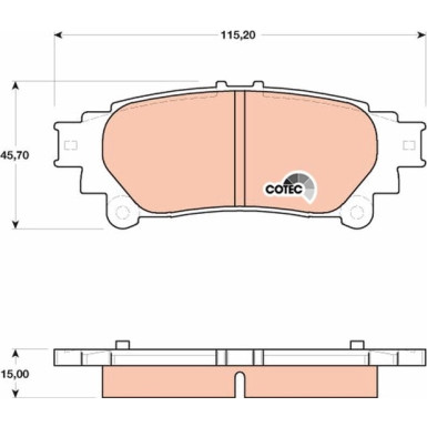 TRW Bremsbelagsatz, Scheibenbremse COTEC GDB4174
