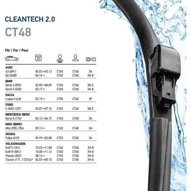 9XW 358 053-191 Wischblatt CLEANTECH