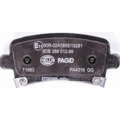 Hella Pagid | Bremsbelagsatz, Scheibenbremse | 8DB 355 012-991