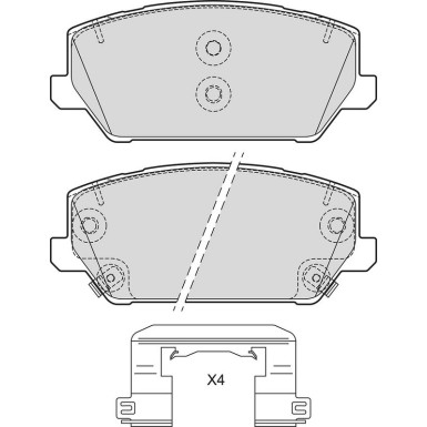 Valeo Bremsbelagsatz, Scheibenbremse 601769