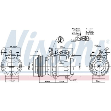 Nissens | Kompressor, Klimaanlage | 890233