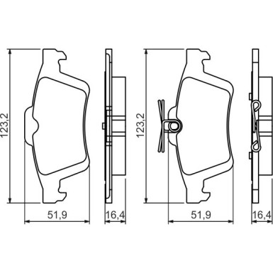 0 986 494 528 Bremsbelagsatz, Scheibenbremse
