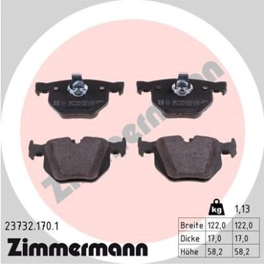 23732.170.1 Bremsbelagsatz, Scheibenbremse