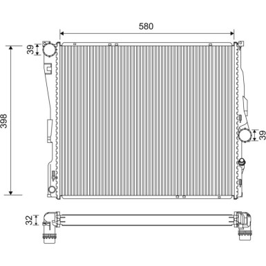 Valeo | Kühler, Motorkühlung | 701200