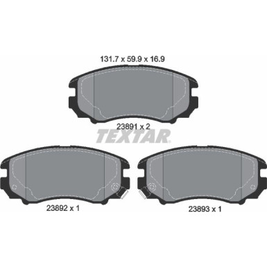 Textar Bremsbelagsatz, Scheibenbremse Q+ 2389101