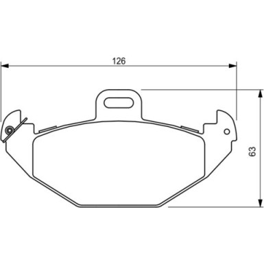 BOSCH Bremsbelagsatz, Scheibenbremse 0 986 424 532