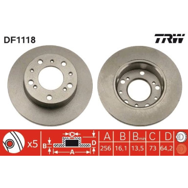 TRW | Bremsscheibe | DF1118