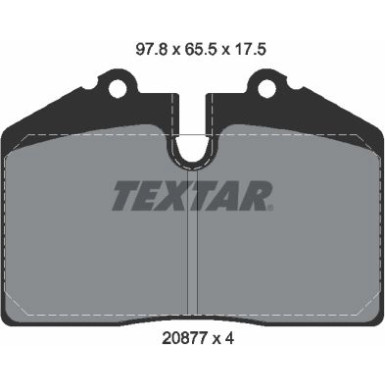 Textar | Bremsbelagsatz, Scheibenbremse | 2087708