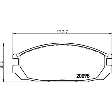 Hella | Bremsbelagsatz, Scheibenbremse | 8DB 355 006-251