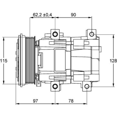 Mahle | Kompressor, Klimaanlage | ACP 153 000P