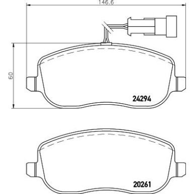Hella | Bremsbelagsatz, Scheibenbremse | 8DB 355 006-761