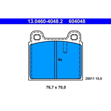 13.0460-4048.2 Bremsbelagsatz, Scheibenbremse