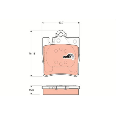GDB1334 Bremsbelagsatz, Scheibenbremse COTEC