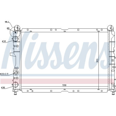 Nissens | Kühler, Motorkühlung | 61847