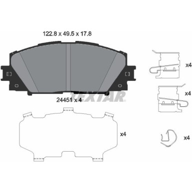 Textar Bremsbelagsatz, Scheibenbremse 2445103