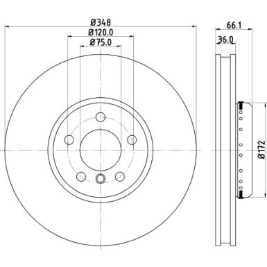 8DD 355 120-891 Bremsscheibe PRO 8DD 355 120-891 Bremsscheibe PRO