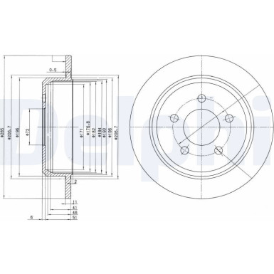 Delphi | Bremsscheibe | BG3073