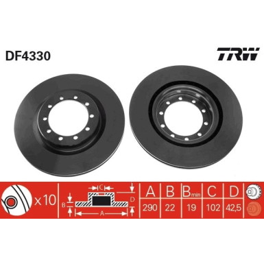TRW | Bremsscheibe | DF4330