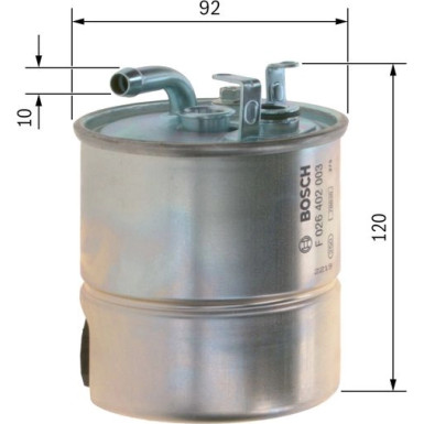F 026 402 003 Kraftstofffilter F 026 402 003 Kraftstofffilter