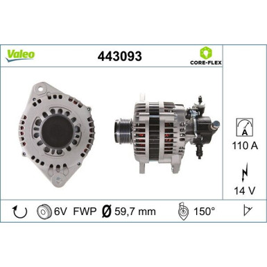 Valeo Generator VALEO CORE-FLEX 443093