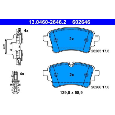 13.0460-2646.2 Bremsbelagsatz, Scheibenbremse