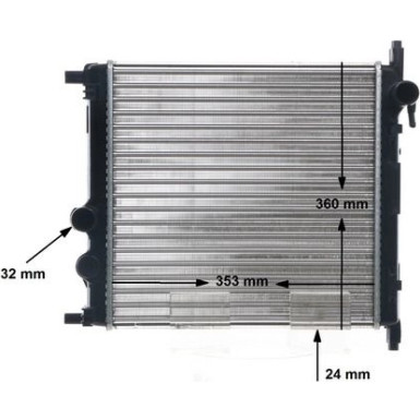 Mahle | Kühler, Motorkühlung | CR 831 001S