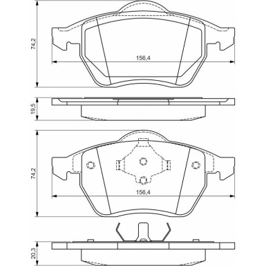 0 986 494 390 Bremsbelagsatz, Scheibenbremse