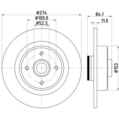 Hella | Bremsscheibe | 8DD 355 123-331