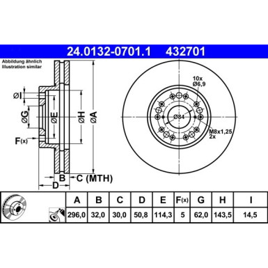 24.0132-0701.1 Bremsscheibe 24.0132-0701.1 Bremsscheibe